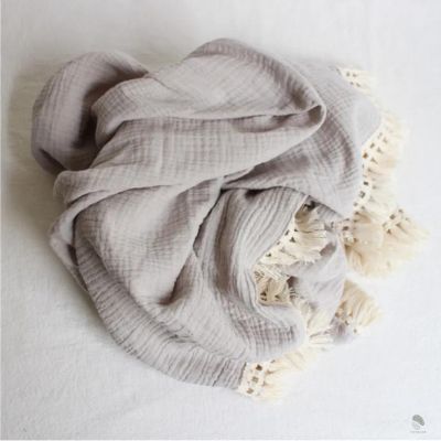 Couverture bébé bambou gris