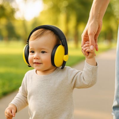 casque anti bruit bebe jaune confort auditif