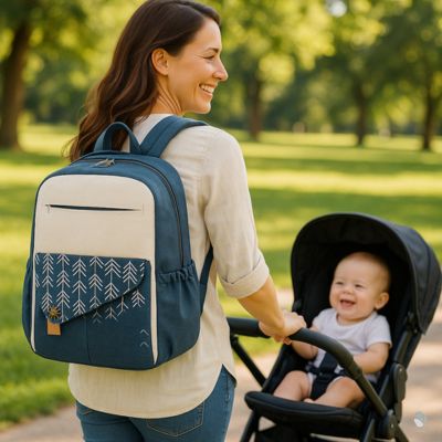 sac à dos à langer budy bleu