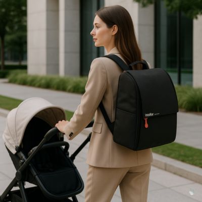 sac à dos à langer compact bag noir légèreté garantie