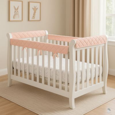 tour de lit loupiot rose 15-120cm protège le lit