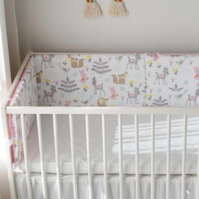 tour de lit respirant-bichouette rose animal