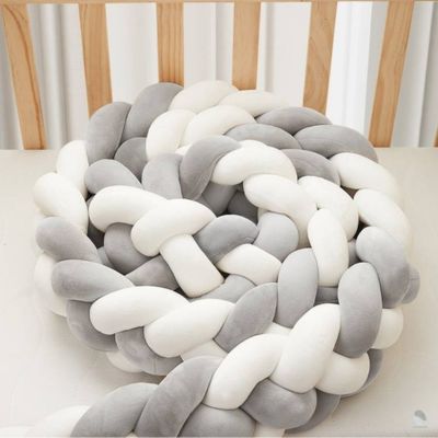tour-de-lit-tressé-blanc-gris-gris-robuste-qualite