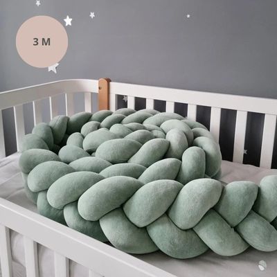 tour-de-lit-tresse-vert-clair-3m