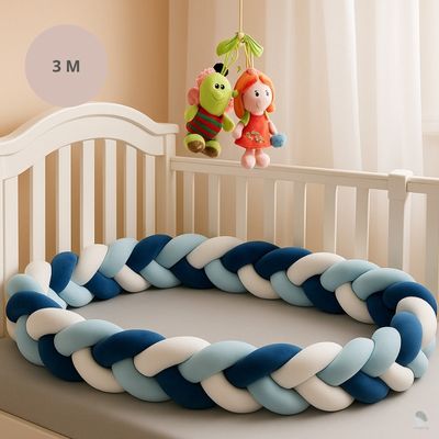tresse de lit 3 mÚtres azurine blanc bleu foncé bleu ciel