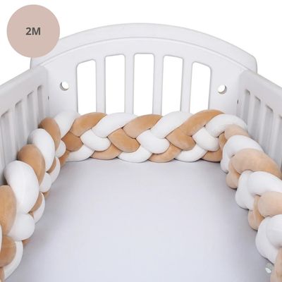 tresse de lit bebe creme beige blanc 2 metres