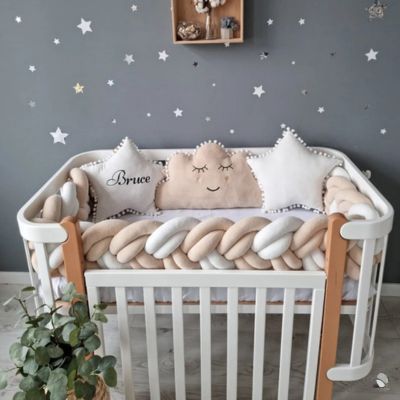 tresse-de-lit-bebe-rose-blanc-4-brins-protection-confort