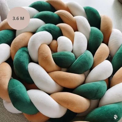 tresse-de-lit-bebe-vert-blanc-orange-3-6m