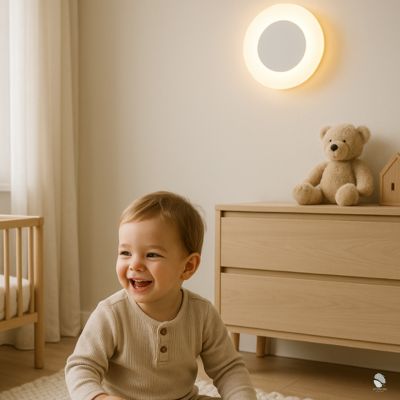 veilleuse murale bebe moon éclipse douce lumière