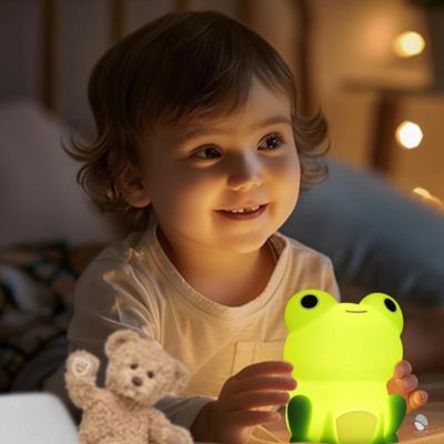 Veilleuse bébé grenouille compagnon de nuit et jour