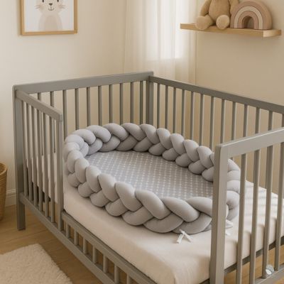 cocon bebe tressot gris motif étoile protecteur et confort