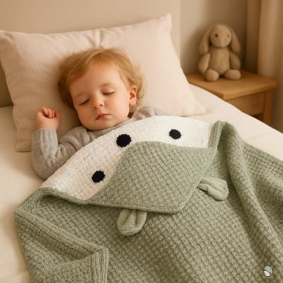 couverture bebe foxy vert douillet