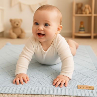 couverture emmaillage miti bleu confortable