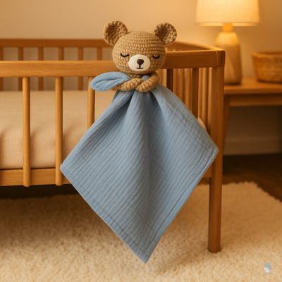 doudou bebe oursy bleu