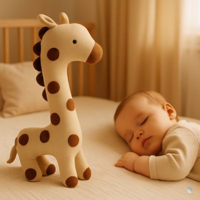 doudou girafe raffy café coton