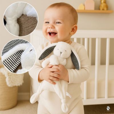 doudou lapin orelou coton