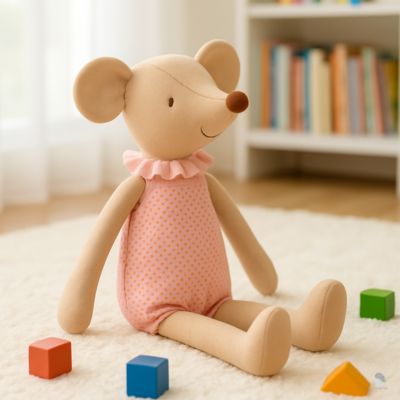 doudou sourinou rose petite souris