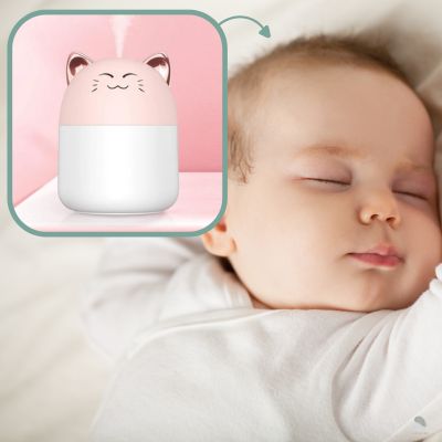 humidificateur-d-air-chat-rose