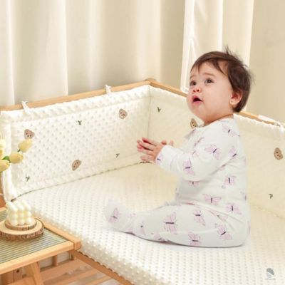 tour de lit bébé ourson brun 360 de protection