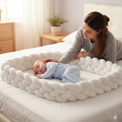 tour de lit tresse double sommeil sécuritaire