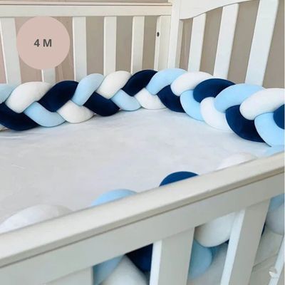 tresse de lit 4 mètres azurine blanc bleu fonce bleu ciel
