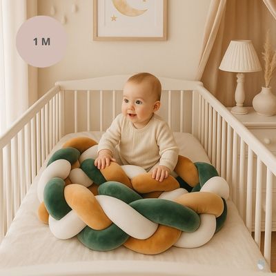 tresse-de-lit-bebe-vert-blanc-orange-1metre-barriere-protectrice