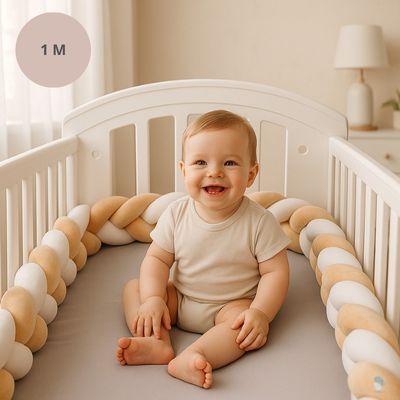 tresse de lit sable kaki blanc 1 metre protection barreau