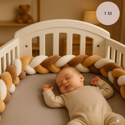 tresse de lit sable kaki brun blanc 1 mètre 3 brins