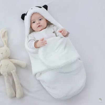 turbulette hiver animal panda blanc confortable