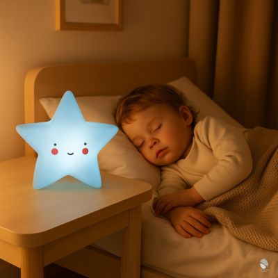 veilleuse bebe étoile bleu lumière tamisée