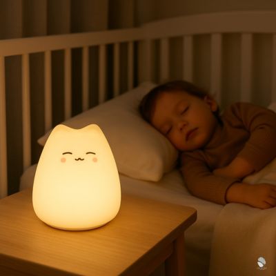 veilleuse de nuit mini cat chat malin mignon
